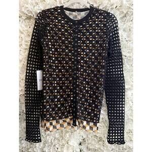 NEW PETE women's crochet cardigan in brown